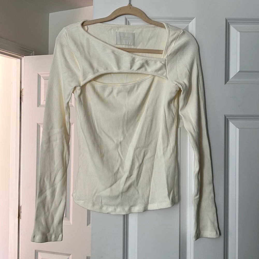 Citizens of Humanity Iris Long Sleeve Cut Out Top